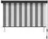 vidaXL Rollo Anthrazit und Weiß 120 x 250 cm Stoff und Aluminium