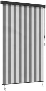 vidaXL Rollo Anthrazit und Wei&szlig; 80 x 250 cm Stoff und Aluminium