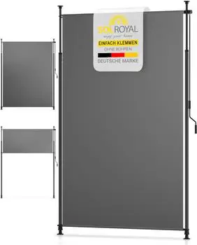 Sol Royal Klemmmarkise Senkrechtmarkise Au&szlig;en KM5 200x310cm Anthrazit