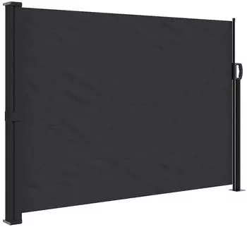 furnicato Seitenmarkise Ausziehbar 140x600 cm Schwarz