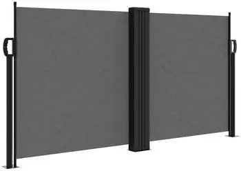 furnicato Seitenmarkise Ausziehbar 120x600 cm Anthrazit
