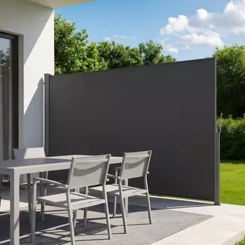 VEVOR Seitenmarkise ausziehbar 180x300cm, Polyestergewebe, grau (H038-1)