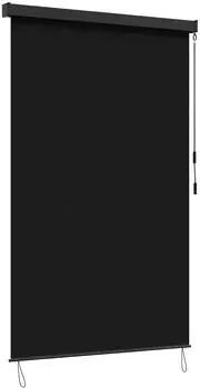 vidaXL Rollo Schwarz 60 x 250 cm Stoff und Aluminium