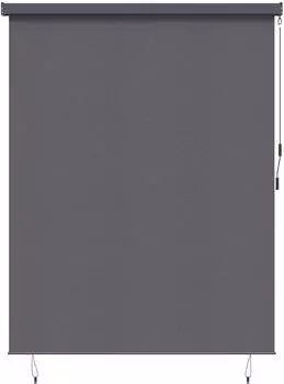 vidaXL Rollo mit Vorh&auml;ngen Anthrazit 200 x 250 cm Stoff und Aluminium 362090