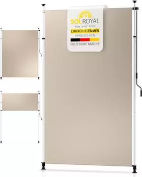 Sol Royal Klemmmarkise Senkrechtmarkise Au&szlig;en SolVision KM5 200x310cm Beige