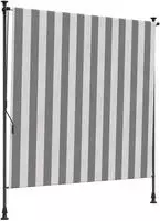 vidaXL Outdoor Rollo Anthrazit und Wei&szlig; 120 x 270 cm