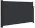 furnicato Seitenmarkise Ausziehbar 120x600 cm Schwarz