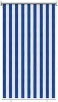 vidaXL Au&szlig;enrollo 90% UV-Block Blau-wei&szlig; gestreift 60 x 140 cm HDPE