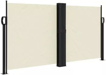 furnicato Seitenmarkise Ausziehbar 120x600 cm Creme