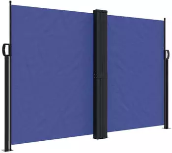 furnicato Seitenmarkise Ausziehbar 160x1200 cm Blau
