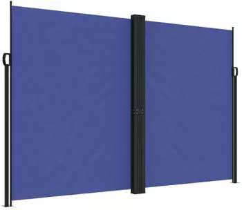 furnicato Seitenmarkise Ausziehbar 220x1000 cm Blau