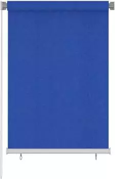 vidaXL Außenrollo 100x140cm, HDPE, blau