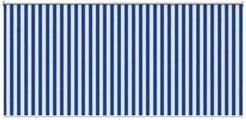 vidaXL Au&szlig;enrollo 90% UV-Block Blau-wei&szlig; gestreift 300 x 230 cm HDPE