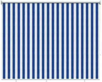 vidaXL Außenrollo 90% UV-Block Blau-weiß gestreift 120 x 230 cm HDPE