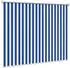 vidaXL Außenrollo 90% UV-Block Blau-weiß gestreift 120 x 230 cm HDPE