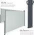 TecTake Doppel Seitenmarkise 160 x 600 cm Wetterfest Blickdicht 160 x 600 cm 9 x 600 x 160 cm Grau