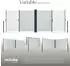 TecTake Doppel Seitenmarkise 160 x 600 cm Wetterfest Blickdicht 160 x 600 cm 9 x 600 x 160 cm Grau