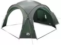 vidaXL Seitenzelt Olivegr&uuml;n 410 x 410 x 250 cm Polyester und Stahl