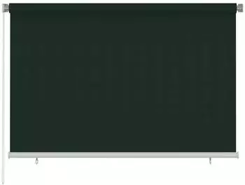 vidaXL Außenrollo HDPE 220x140cm dunkelgrün