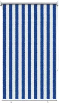 vidaXL Außenrollo 90% UV-Block Blau-weiß gestreift 80 x 140 cm HDPE