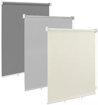 Woltu Außenrollo Thermorollo Sonnenschutz beige 140x140cm