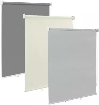 Woltu Außenrollo Thermorollo Balkon grau 100x240cm (#2001)
