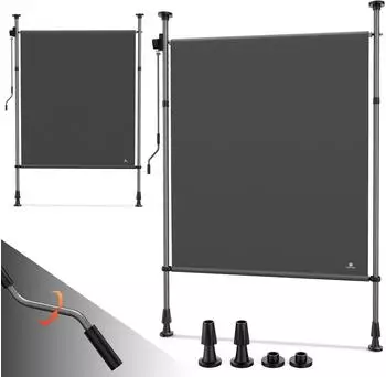Strattore Klemmmarkise Senkrechtmarkise 100x310cm anthrazit
