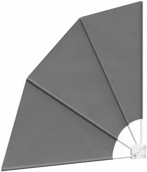 vidaXL Balkon Sichtschutz 115 x 115 cm Polyester Hellgrau