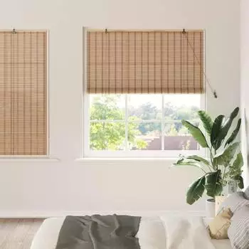 vidaXL Rollo mit Vorhängen Natur 150 x 160 cm Bambus 42006908