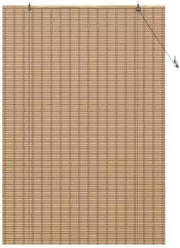 vidaXL Rollo mit Vorhängen Natur 150 x 220 cm Bambus 42006909