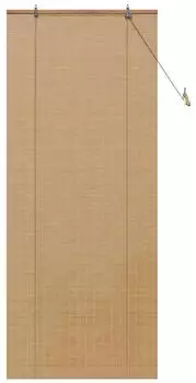 vidaXL Rollo mit Vorhängen Braun 80 x 220 cm Bambus 42006849