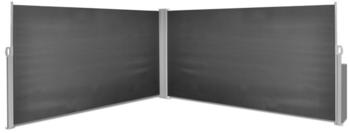vidaXL Doppel-Seitenmarkise 600 x 160 cm schwarz