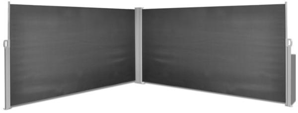 vidaXL Doppel-Seitenmarkise 600 x 160 cm schwarz