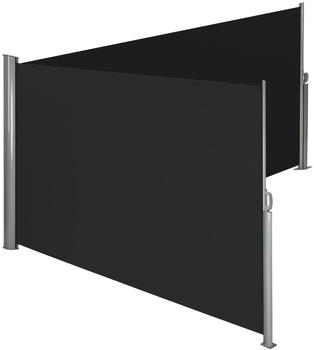 TecTake Alu Doppel 180 x 600 cm schwarz