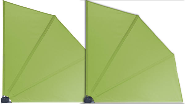 Grasekamp Sichtschutzfächer Premium 140 x 140 cm (2 Stk.) grün