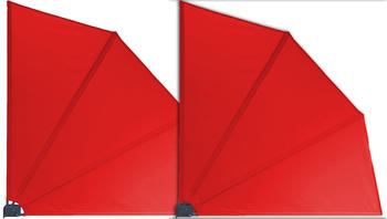 Grasekamp Sichtschutzfächer Premium 140 x 140 cm (2 Stk.) rot