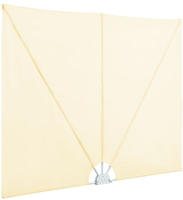 vidaXL Faltbarer Terrassen-Seitenf&auml;cher Creme 400&times;200 cm
