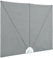 vidaXL Faltbarer Terrassen-Seitenf&auml;cher Grau 400&times;200 cm