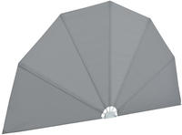 vidaXL Faltbarer Terrassen-Seitenf&auml;cher Grau 160 cm