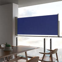 Ausziehbare Seitenmarkise 100x300 Cm Blau Vidaxl