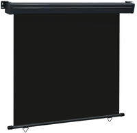 vidaXL Balkon-Seitenmarkise 175x250 cm Schwarz