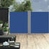 vidaXL Ausziehbare Seitenmarkise blau 160 x 600 cm 48464
