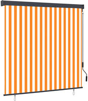 Au&szlig;enrollo 160x250 Cm Wei&szlig; Und Orange Vidaxl