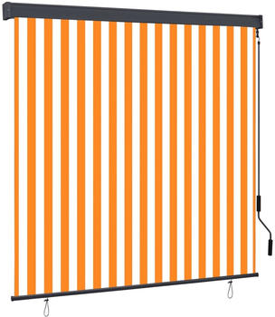 vidaXL Außenrollo 160 x 250 cm weiß/orange 145975