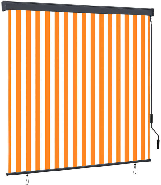 vidaXL Außenrollo 170 x 250 cm weiß/orange 145981
