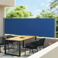 vidaXL Seitenmarkise Ausziehbar 140x600 cm Blau