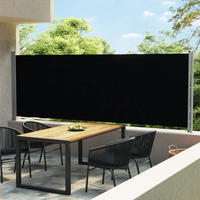 vidaXL Seitenmarkise Ausziehbar 600x160 cm Schwarz