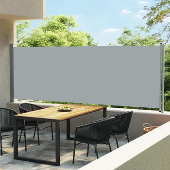 vidaXL Ausziehbare Seitenmarkise 600 x 160 cm grau 313379