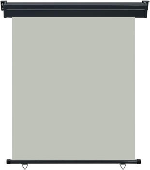 vidaXL Balkon-Seitenmarkise 140×250 cm grau (48428)