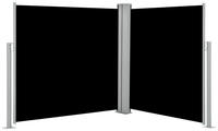 vidaXL Ausziehbare Seitenmarkise Schwarz 120 x 600 cm